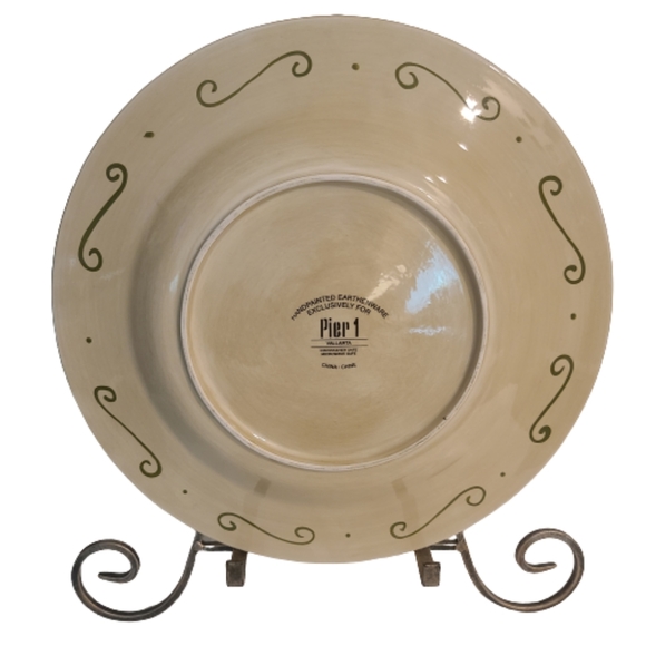 *Pier 1   2 piece Serving Platter Set.  Handpainted Earthenware. Vallarta design - Picture 3 of 5